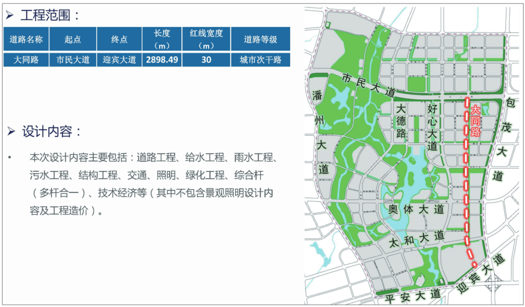 茂名共青河新城三大道路设计方案公示还有穿湖隧道