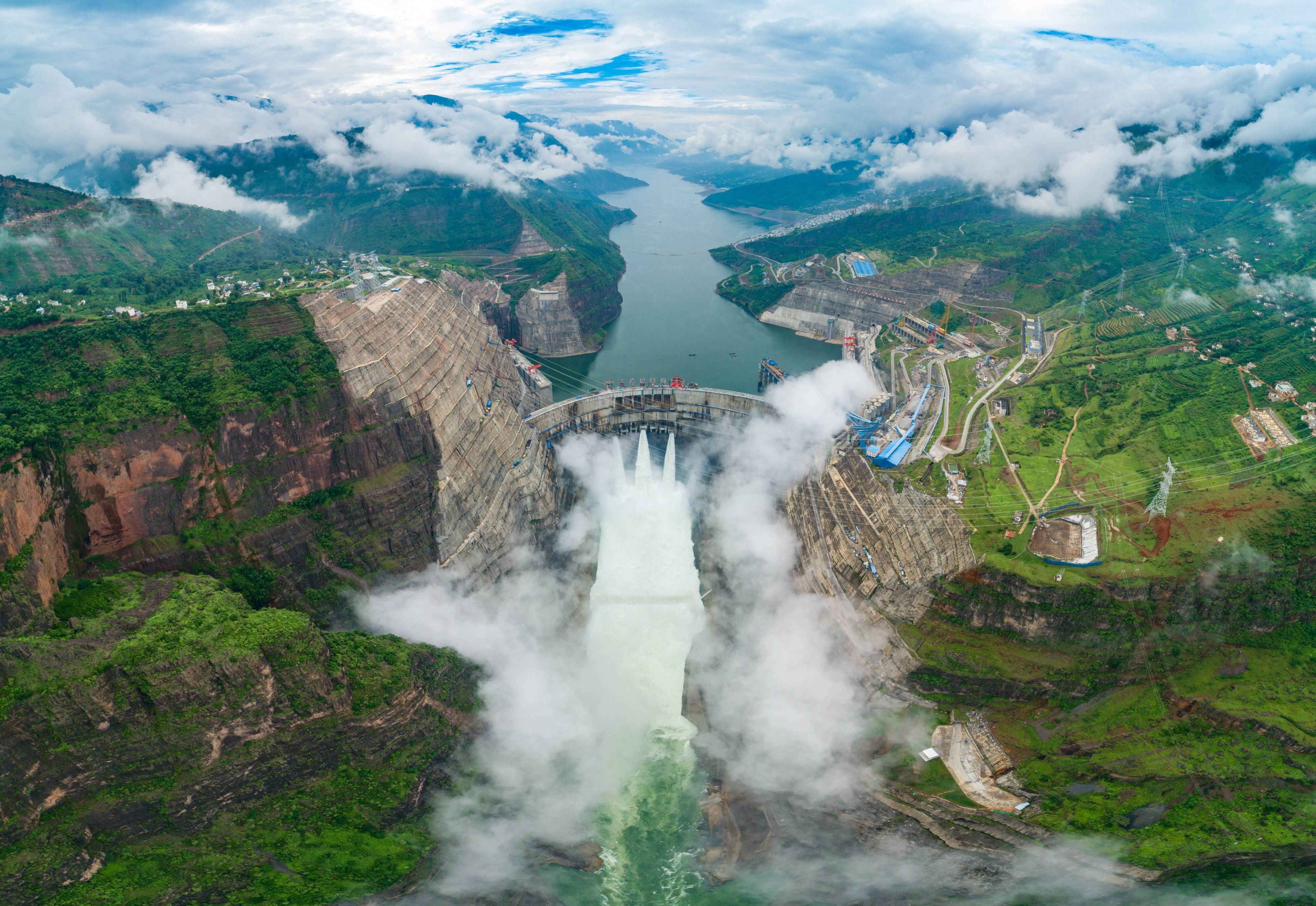 白鹤滩水电站效果图图片