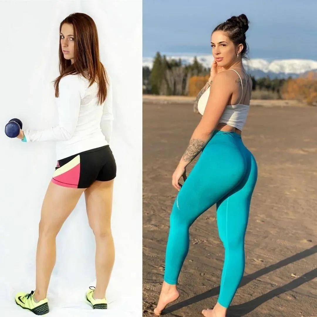 健身女人图片对比图片