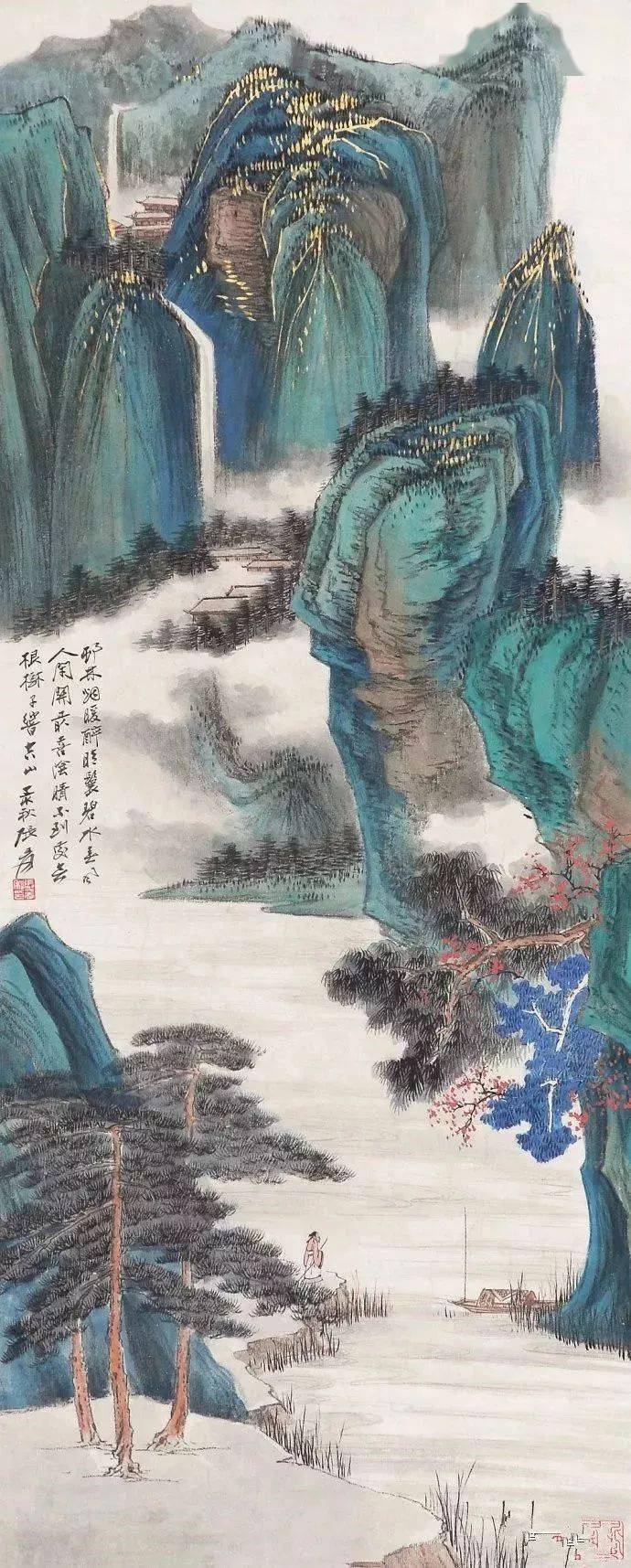 张大千山水:使人尘思尽去,雅致自生_年作_山水画_艺术