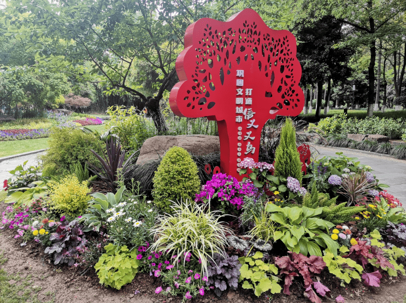 义乌这10余个地方有变化_景观_交通岛_灌木