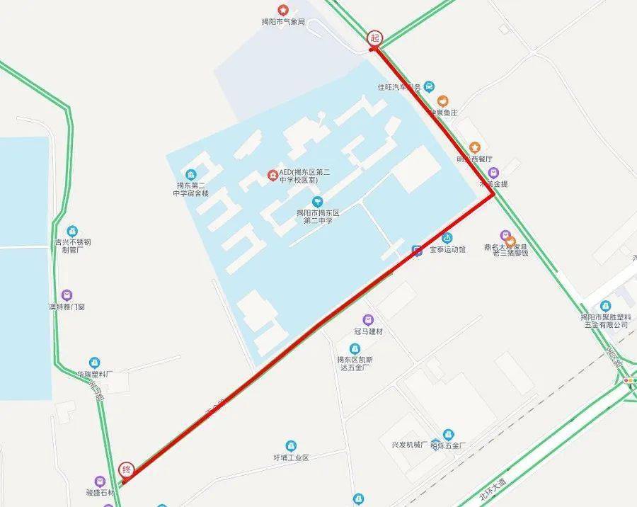 管制路段考点管制路段揭东一中考点周边道路考点管制路段揭东二中考点