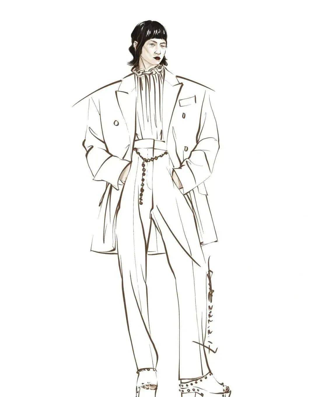 服装线稿图60张女装效果线稿图