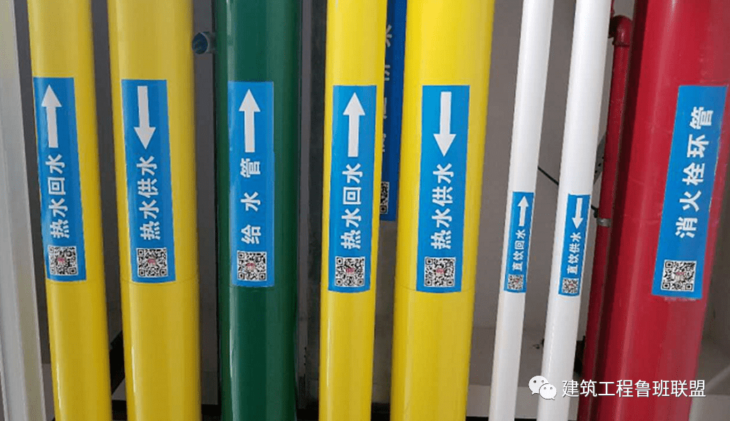 (1)管道标识:不仅清晰表明了管道介质名称及流向,而且附带二维码可以
