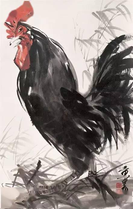 黄胄画鸡