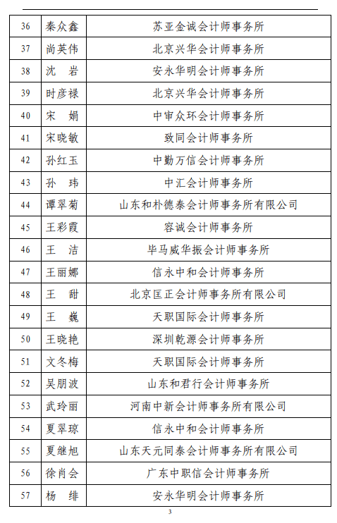 恭喜财政部人才选拔名单公布70名注册会计师入选