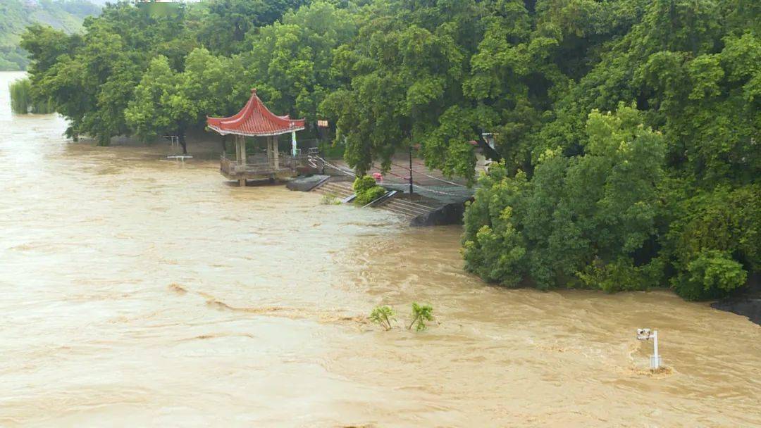 受强降雨影响漳平市境内九龙江超警戒水位174米