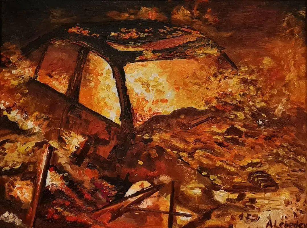 吹爆这位艺术家他画出了火焰的灼热感看得人脸颊发烫