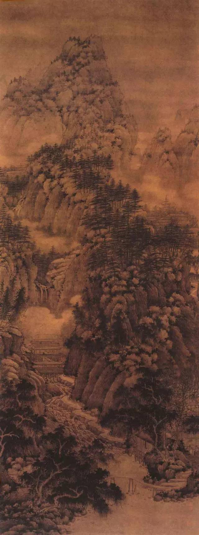 宋画山水，千年难以超越！_cm_绢本_水墨