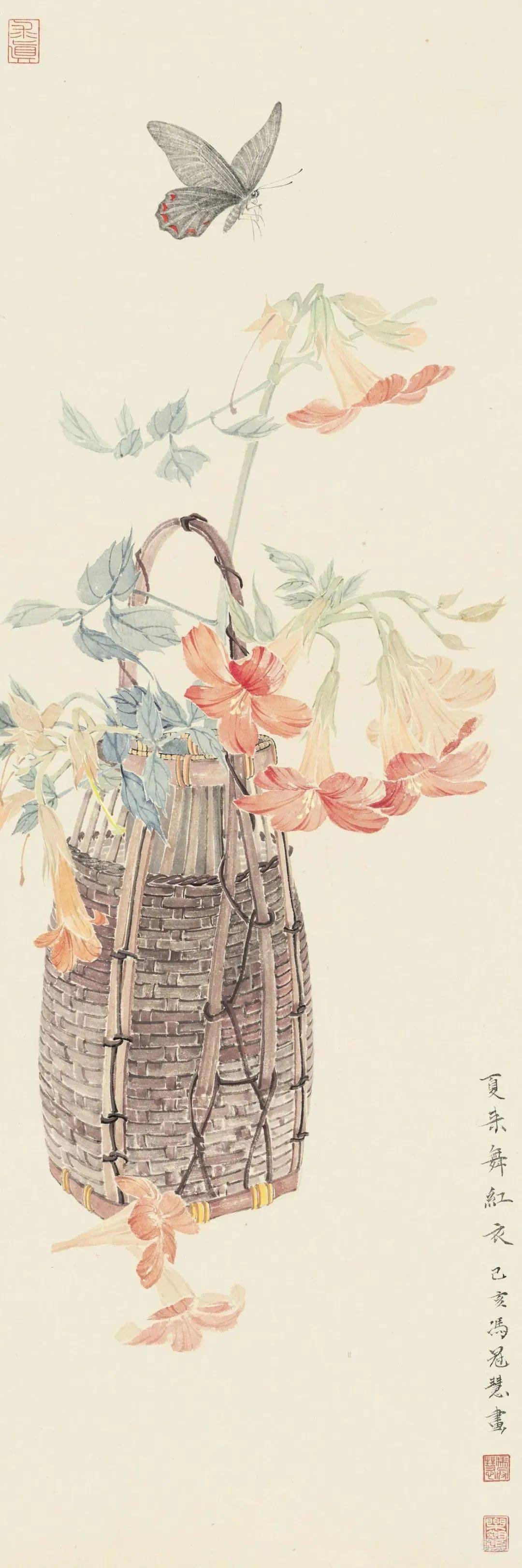 冯冠慧:工笔典雅隽秀,没骨优雅安静_作品_张铨_研究