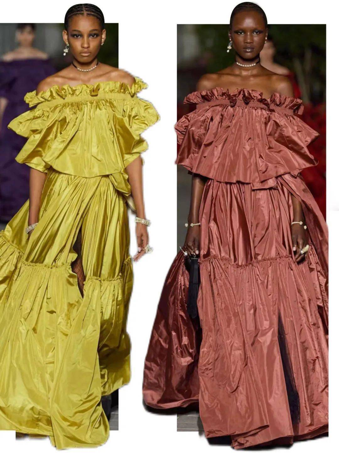 也被转化为印花,为浪漫的飘逸长裙注入了安达卢西亚气息