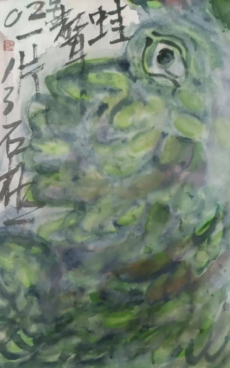 石极现代人物画 速写 纸本 水色