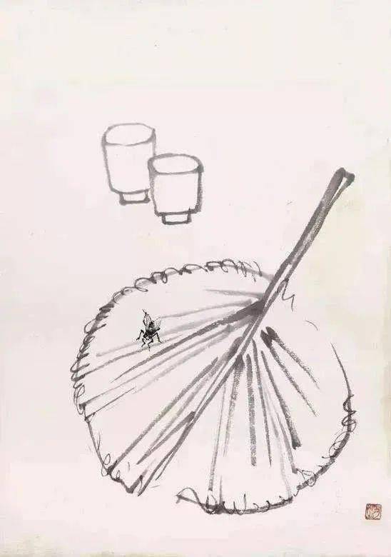 梅花 中国美术馆藏关山月 葵扇鱼肥丰子恺《瞻瞻底车—脚踏车》1926作