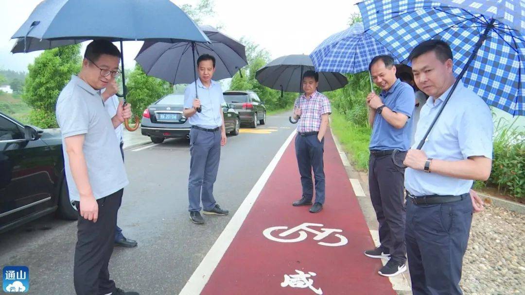 省交通运输厅领导调研通山"四好"农村路建设_王炜_一行_焦汉雄