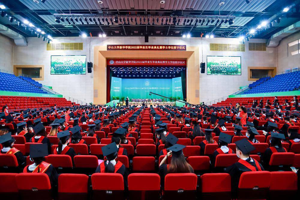 6月25日,广州新华学院(原中山大学新华学院)举行2022届毕业典礼暨学士
