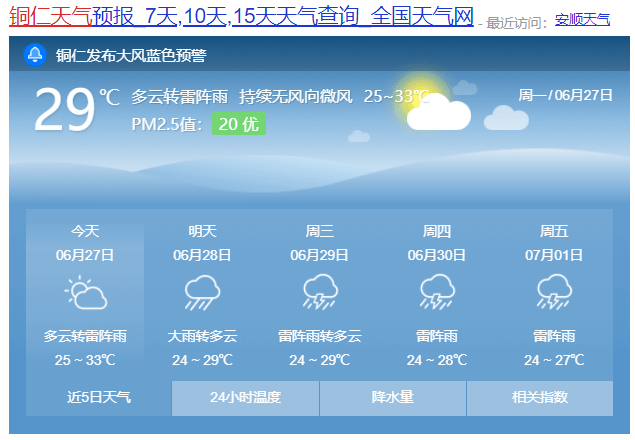 貴州這些地方有8至10級雷暴大風或冰雹,多地暴雨(附貴州9市州天氣預報