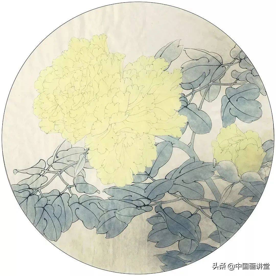 《王者姚黄》绘制示范解析_花头_花茎_涂花青