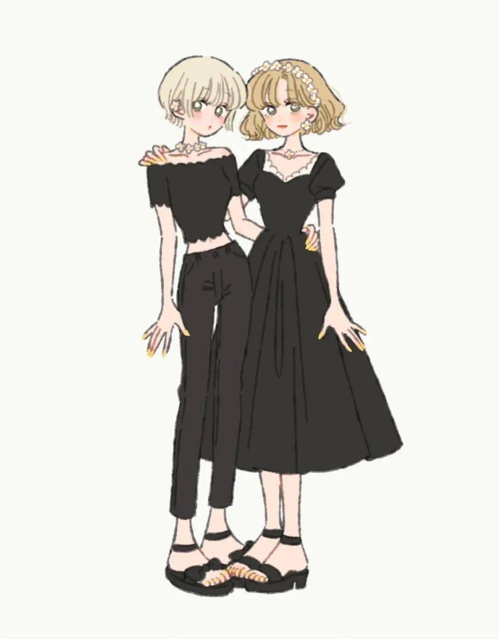 少女全身照,临摹素材_素材_全身_少女