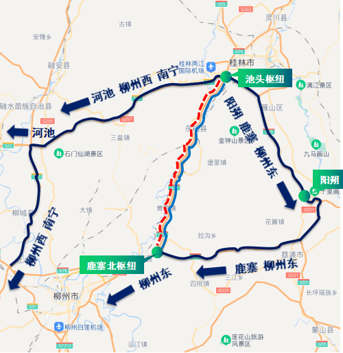 南宁方向车辆绕行路径01二,g72泉南高速k1131 000