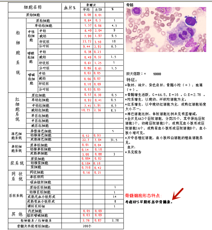 血涂片报告图片