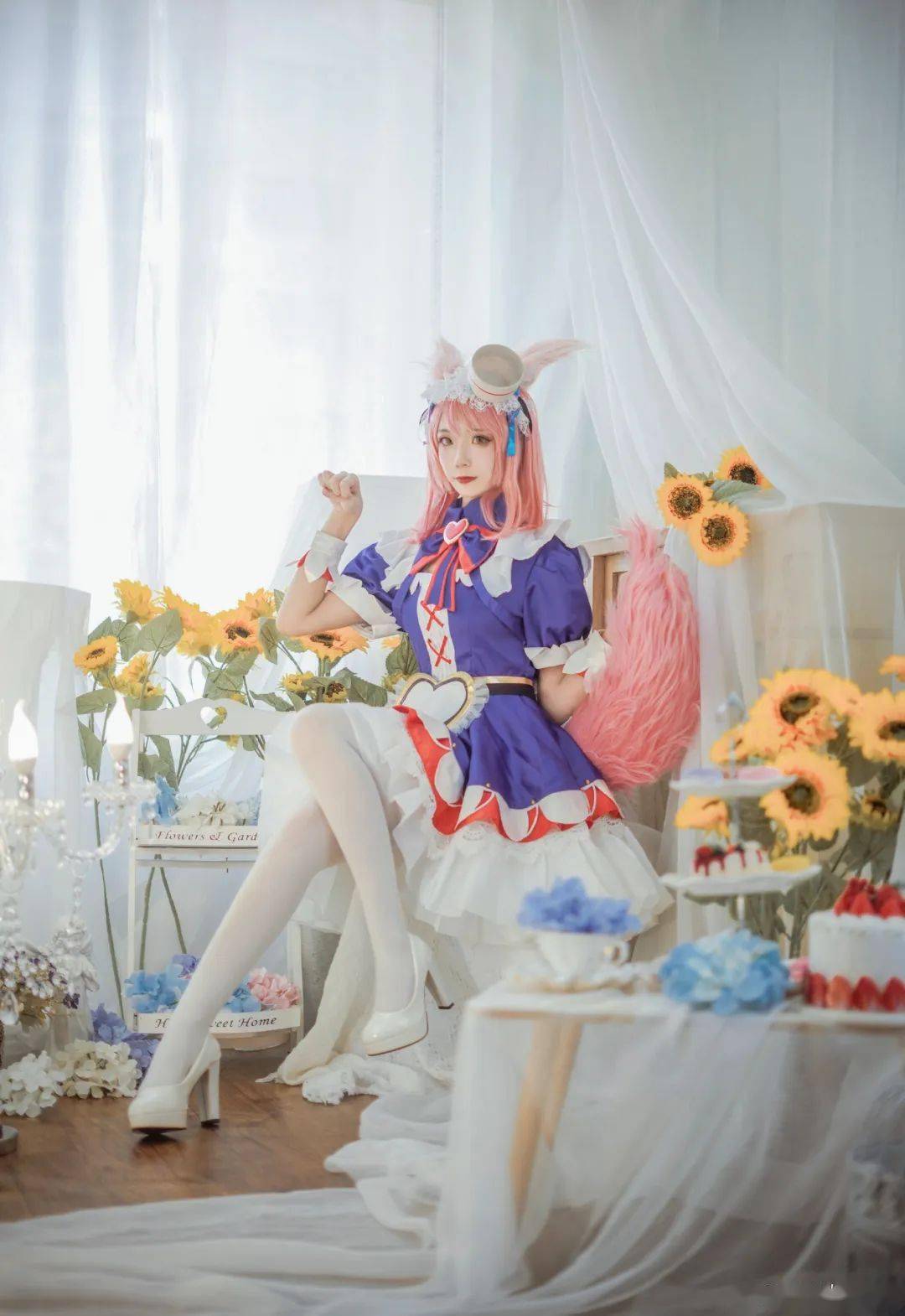 【二次元cos】妲己咖啡女仆_版权_微博_公众