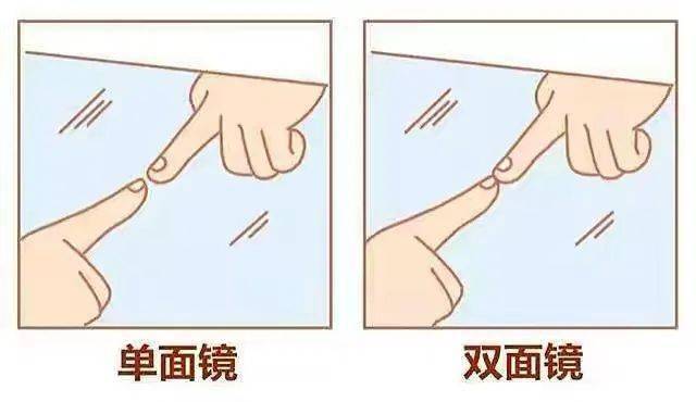 有些镜子可能也存在蹊跷双面镜与单面镜外表来看没有任何区别但双面镜