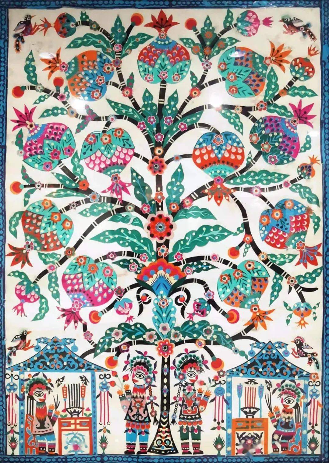 民间工艺美术大师 | 剪花娘子库淑兰_folk_剪纸_作品