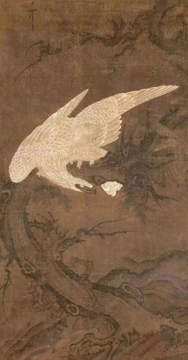 鸟兽绘:白鹰_cm_宋徽宗_胭脂