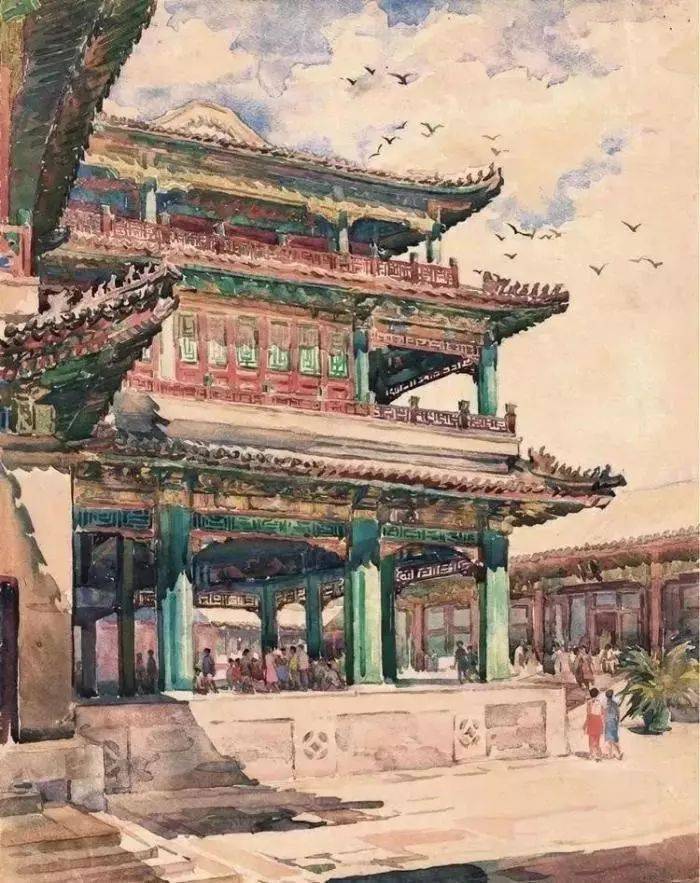 水彩画 風景画 中華人民共和国 画家 婁中國 直筆 額装 水彩画 風景画 中華人民共和国 画家 婁中國 直筆 額装 - メルカリ