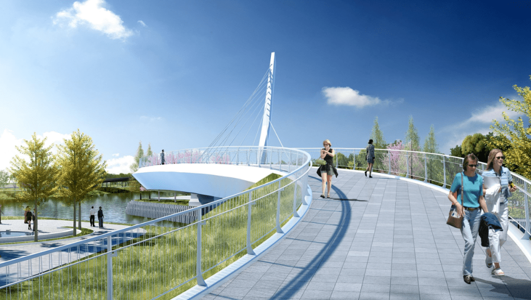 4座人行景观桥开工建设