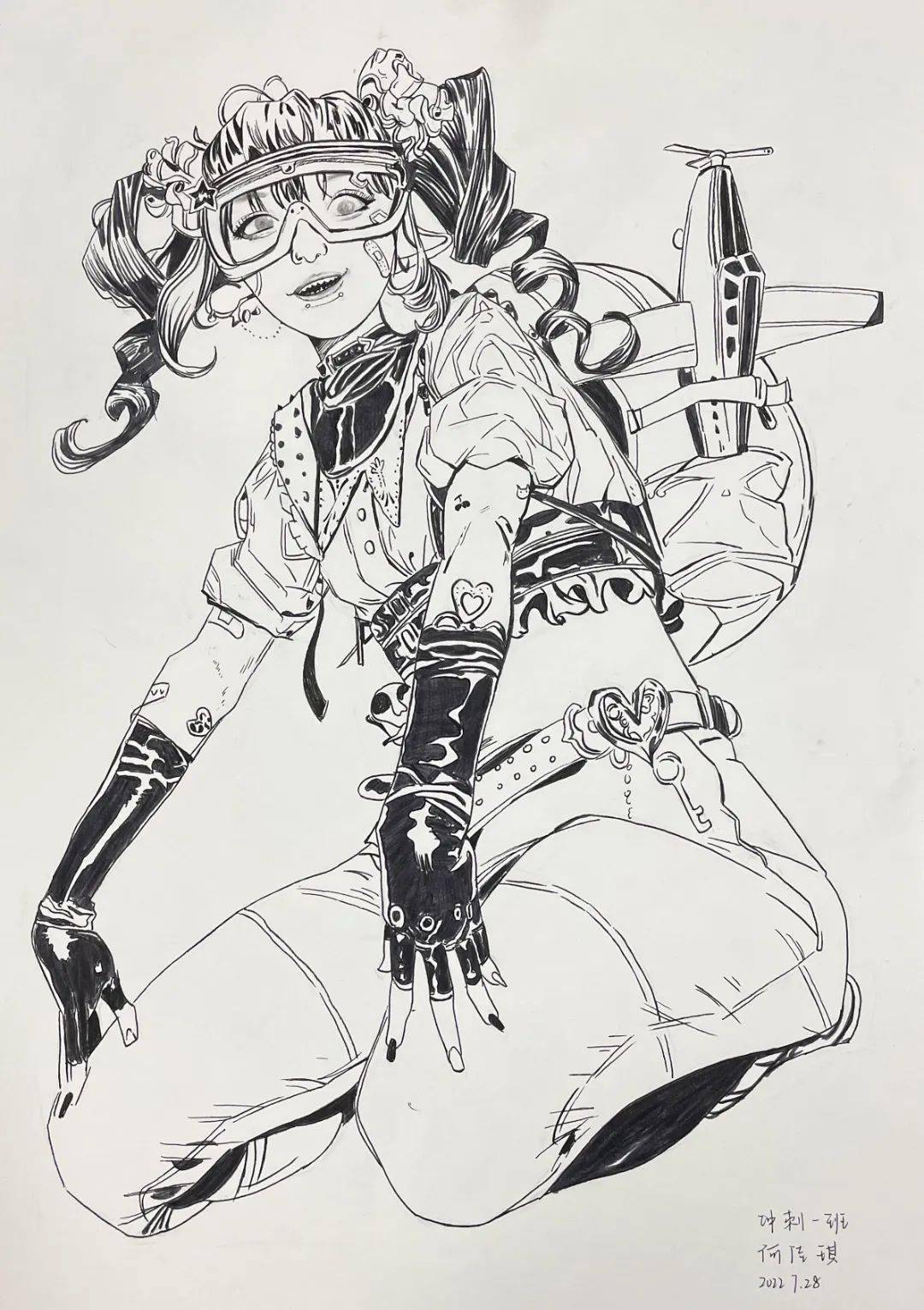 快看这些美术生的动漫速写作品一下子击中了我的心巴