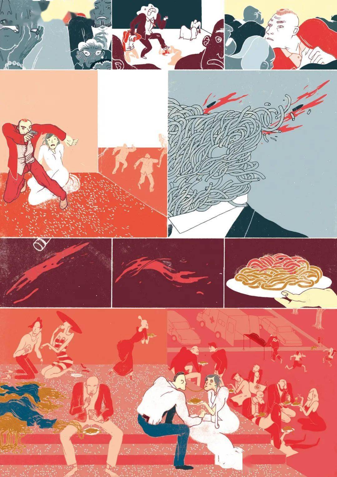 充满故事性的图形叙事插画