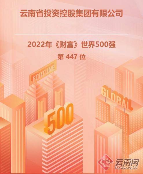 排名上升24位!云投集团再次进入《财富》世界500强榜单_云南省_投资_新发展