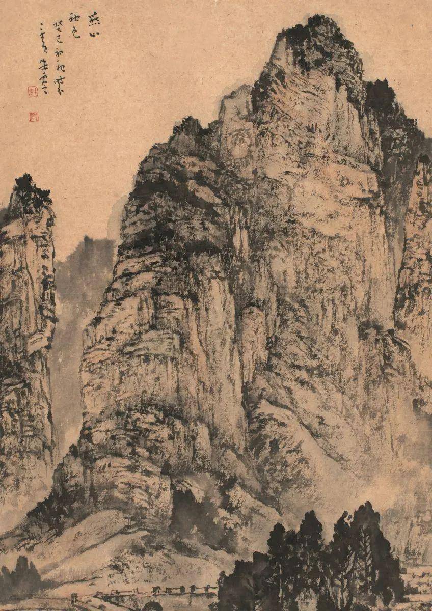 朱零山水画|构图清逸,墨色淡雅_传统_中国_作品