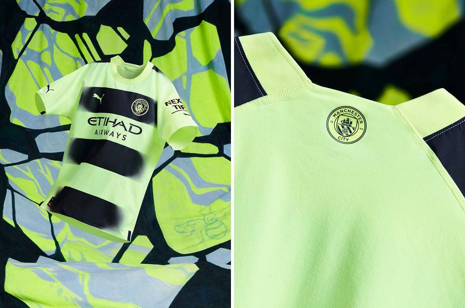 曼城202223赛季第二客场球衣发布