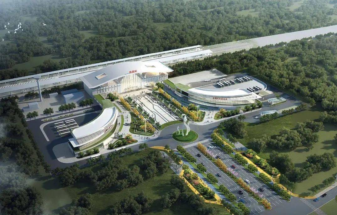 (鸟瞰图)8月5日,泰州市自然资源和规划局网站公示了《宁启铁路姜堰站