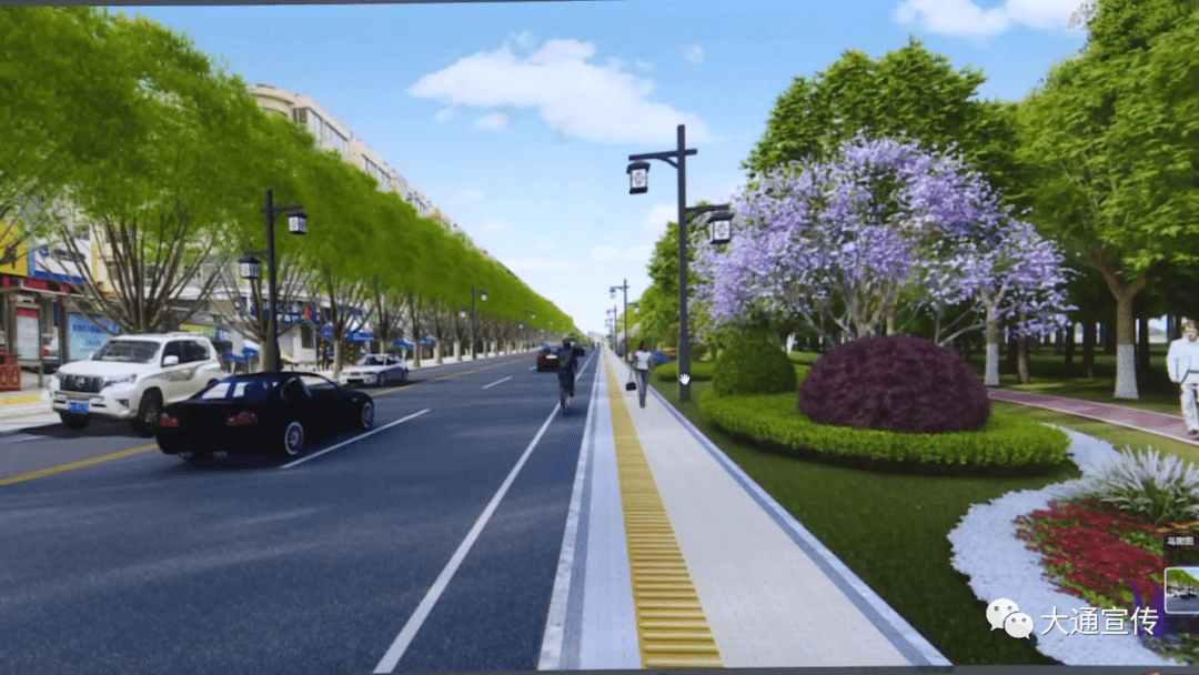 将整个公园纳入街道景观空间,在不断地优化升级后,力争将园林路打造成