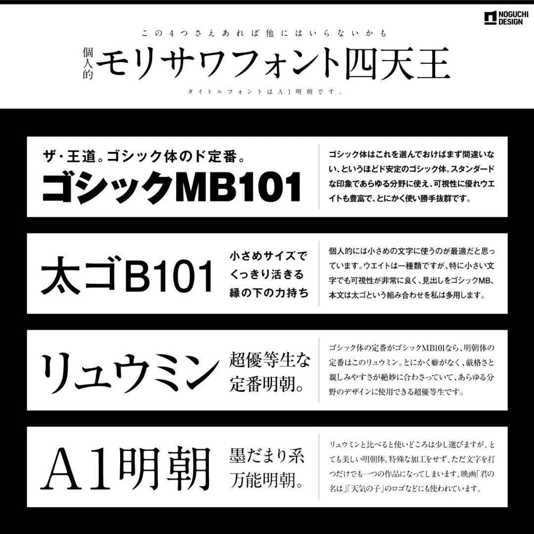 森泽字体四大天王 明朝 排版 照片