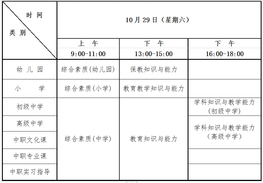 教师资格证考试时间图片