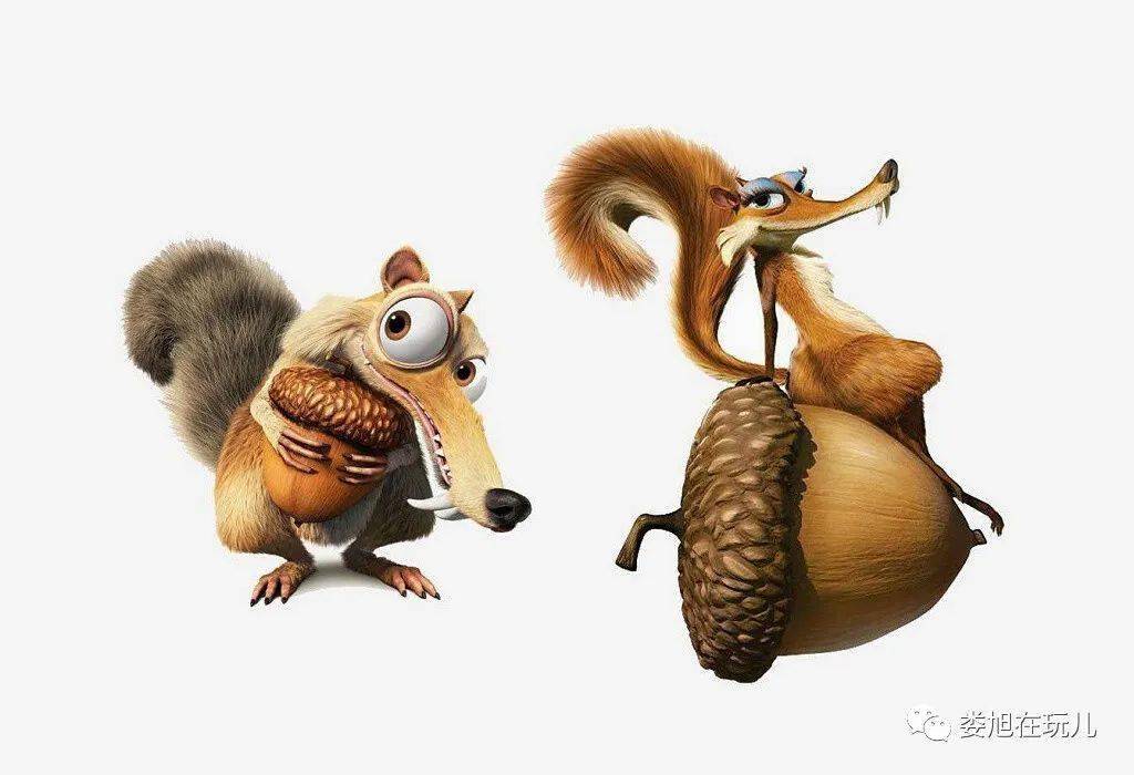 橡果搞得天翻地覆它是动画片 冰河世纪>的角色看着它就想起了松鼠斯克