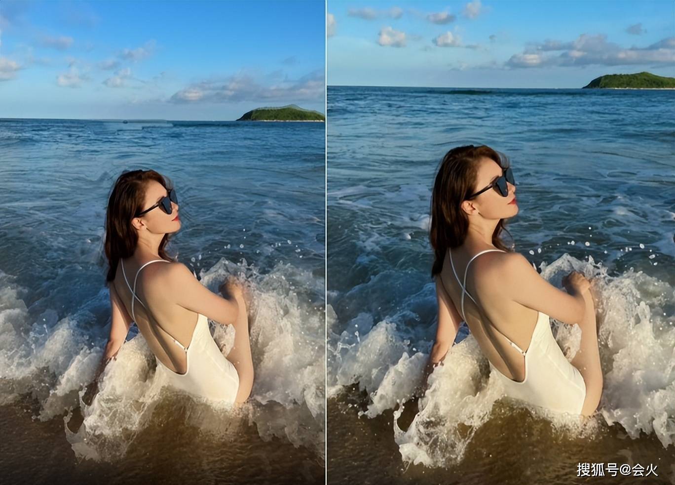 坐海边炫白皙长腿,背部仅有两根细绳_赵薇_事业_生活