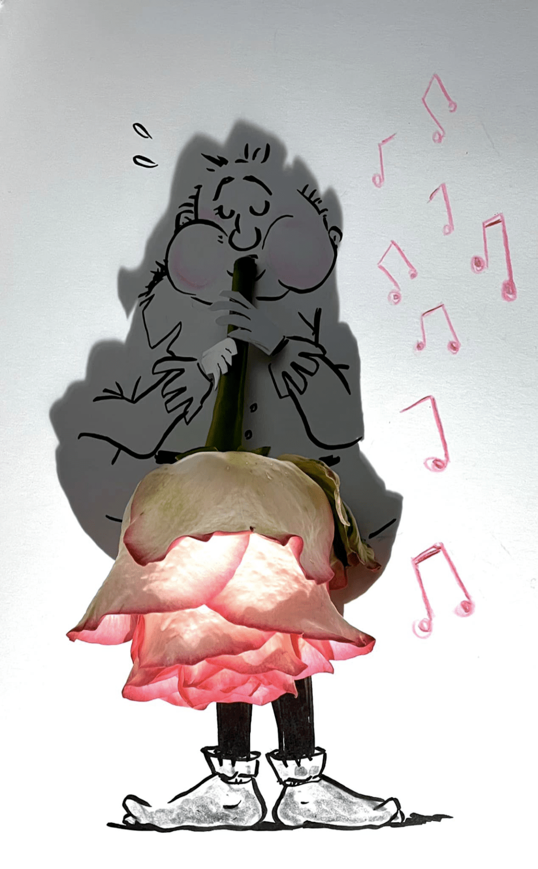 "影子画家",用光影组成的涂鸦,让人拍手叫绝_文森特·巴尔_创作_绘画