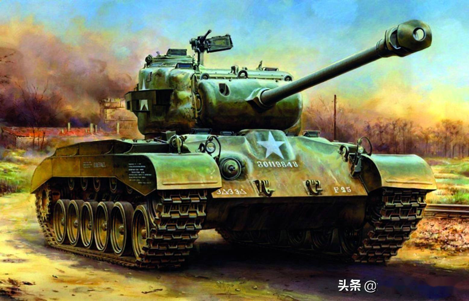 二战兵器精选高清图集—美国m-26"潘兴"重型坦克_火炮_基本_装备