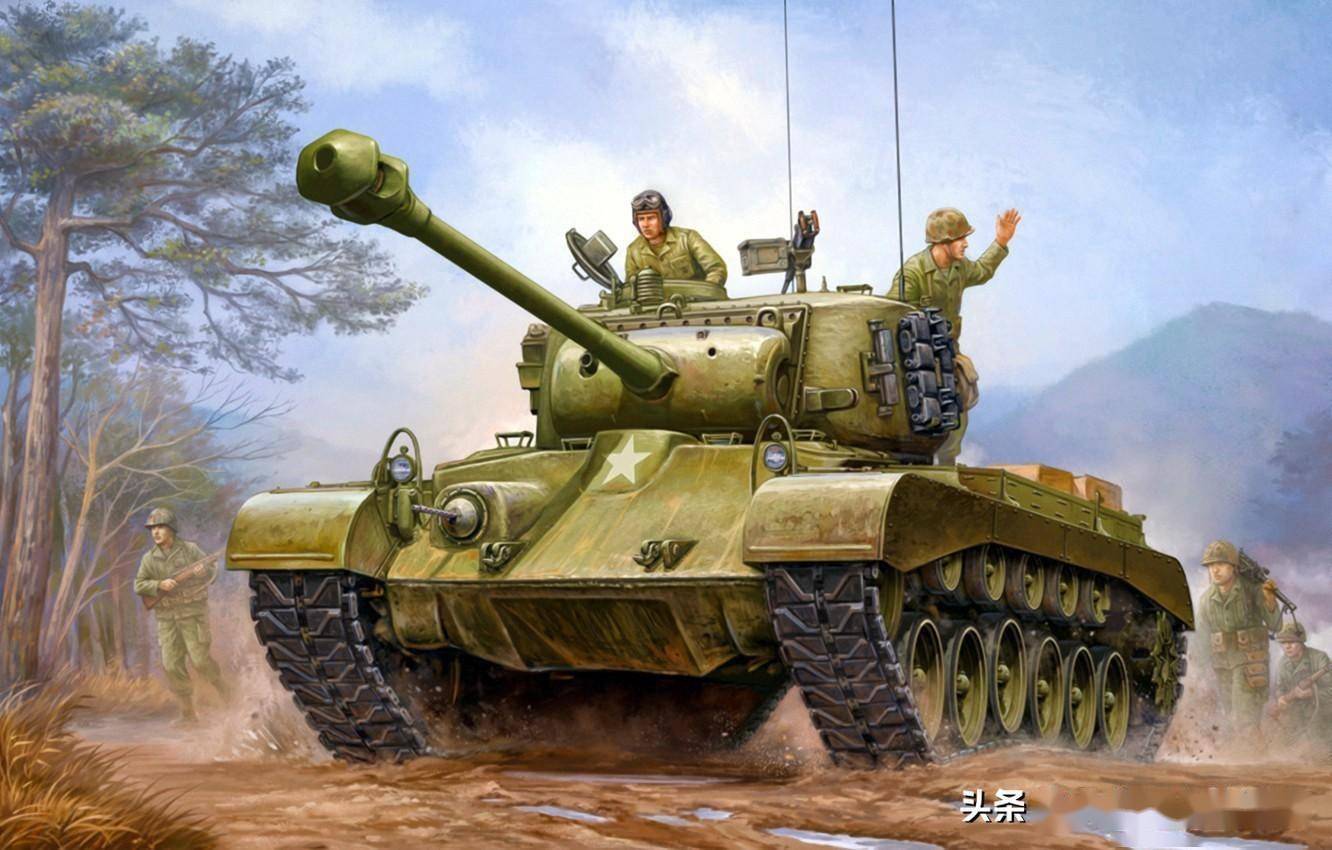 二战兵器精选高清图集—美国m-26"潘兴"重型坦克_火炮_基本_装备