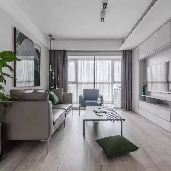 118㎡现代淡雅装修,随性简约的设计,亲戚们都说像样板房!_全屋_户型_公众