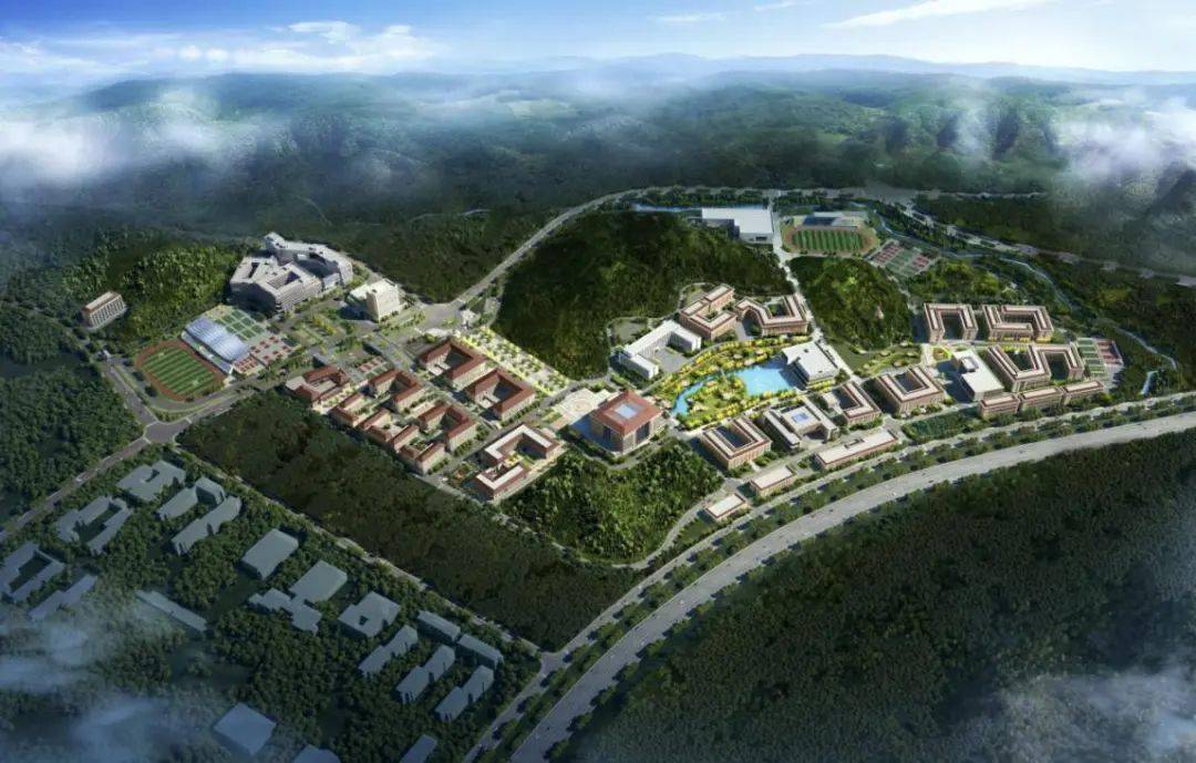 贵州理工学院总体效果图贵州理工学院新校区建设项目是贵州大学城搬迁