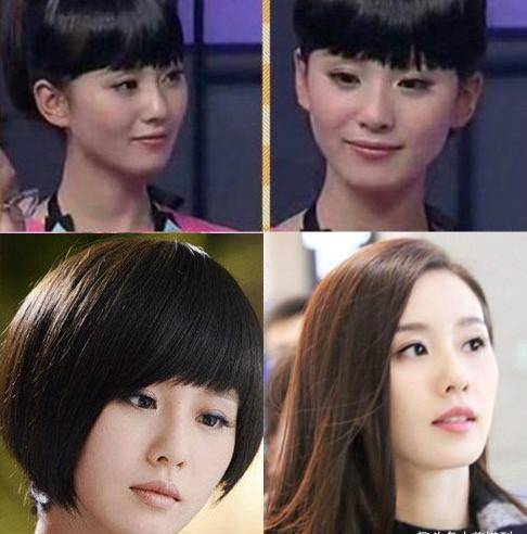 挑战鲻鱼头,网友:小美女和大美人的区别_发型_中分_气质