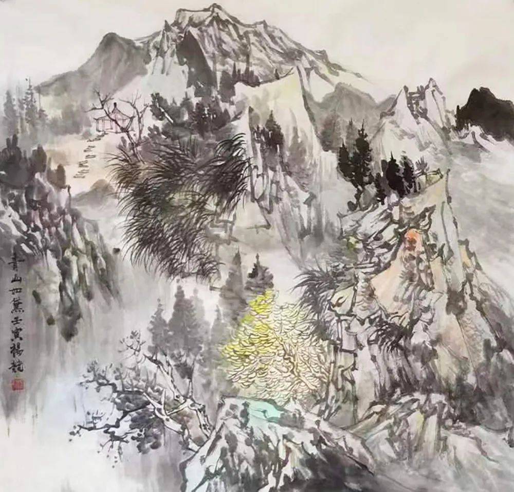 2018年始,受教于北派山水画家师恩钊先生.又受王贵华老师点拨.