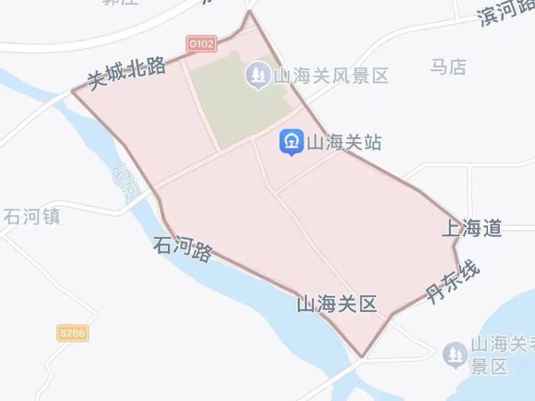 山海关区03山东堡立交桥(含)以南,驼峰路(不含)以东区域内道路通行.