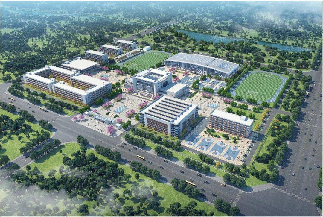 博文高级中学项目,选址崇德八大道东侧,牟庄社区南侧,总建筑面积2